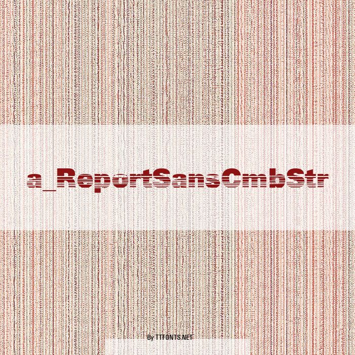 a_ReportSansCmbStr example