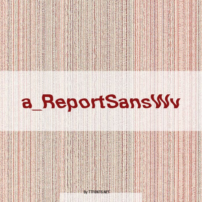 a_ReportSansWv example
