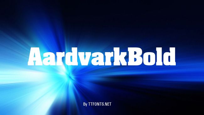 AardvarkBold example