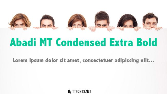 Abadi MT Condensed Extra Bold example