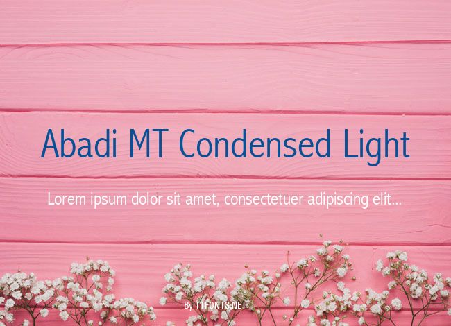 Abadi MT Condensed Light example