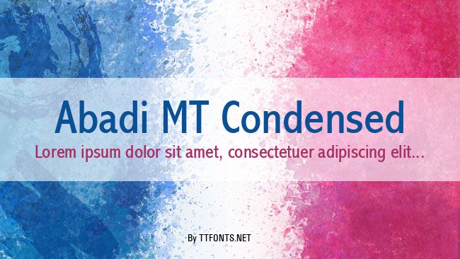 Abadi MT Condensed example