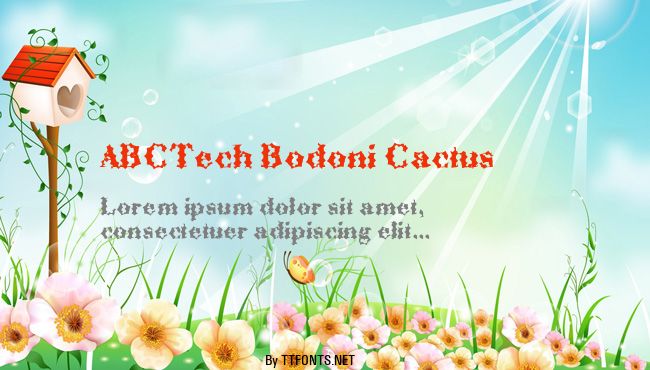 ABCTech Bodoni Cactus example