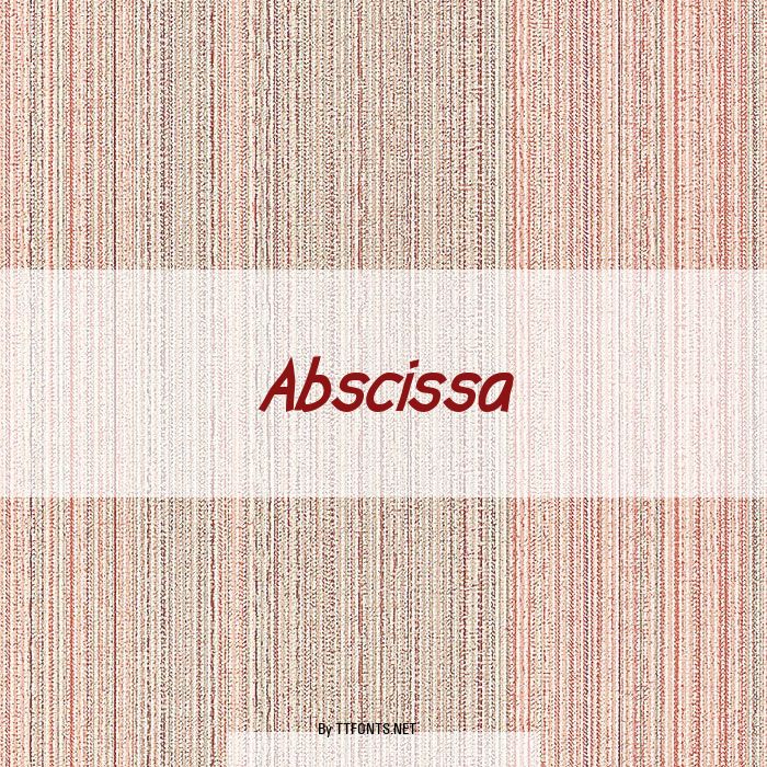 Abscissa example