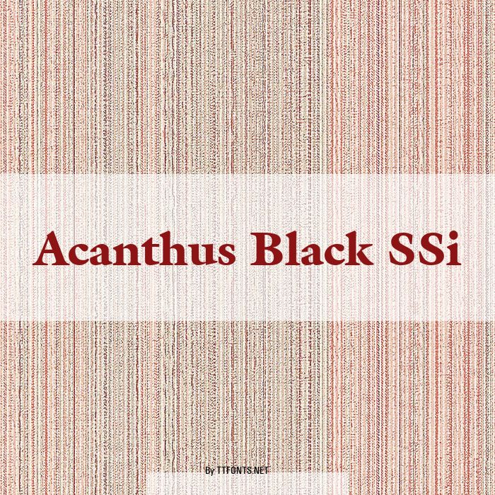 Acanthus Black SSi example