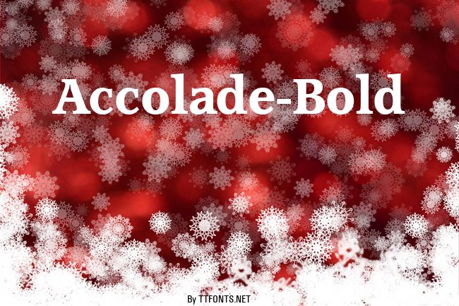 Accolade-Bold example