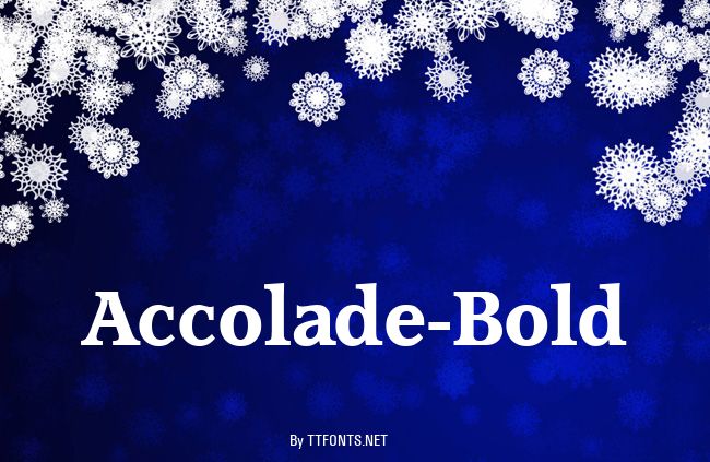 Accolade-Bold example