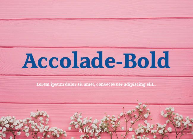 Accolade-Bold example