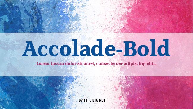 Accolade-Bold example