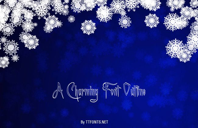 A Charming Font Outline example