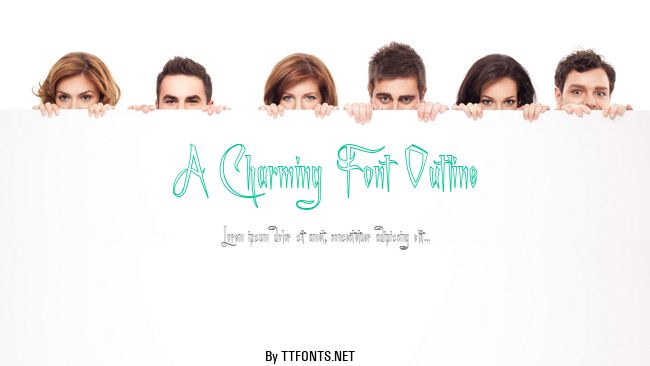 A Charming Font Outline example