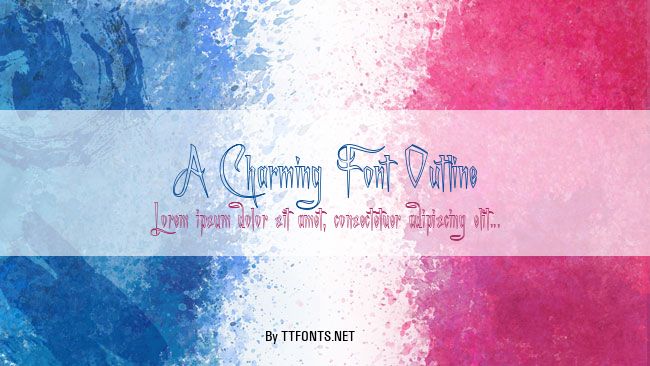 A Charming Font Outline example