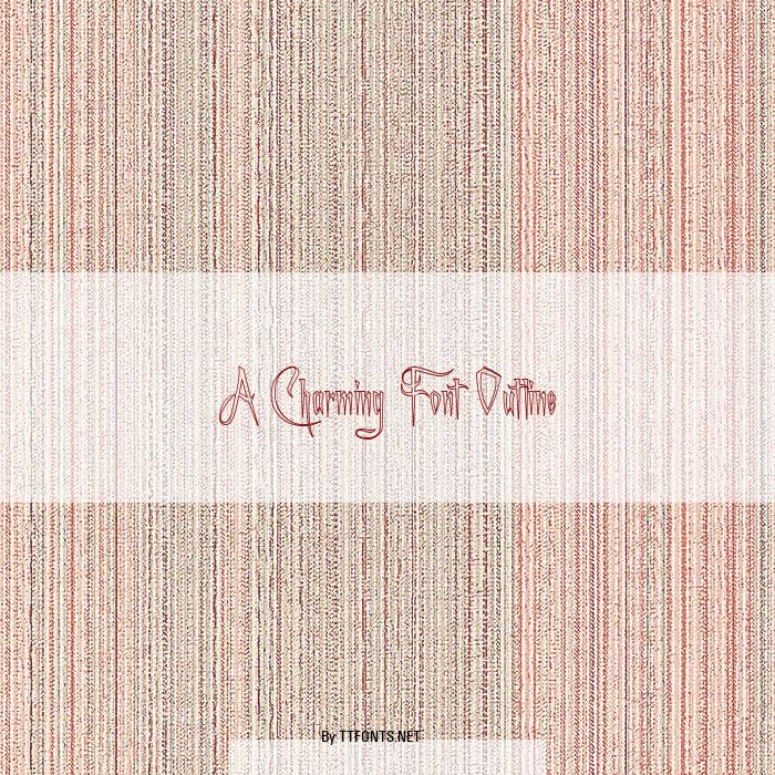 A Charming Font Outline example
