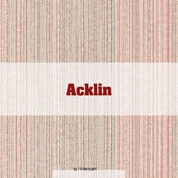 Acklin example