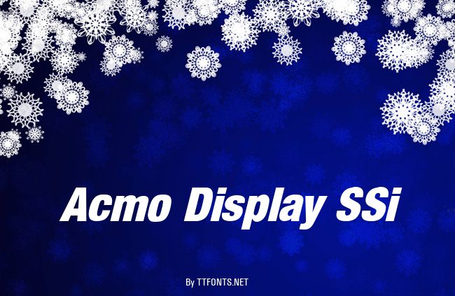 Acmo Display SSi example
