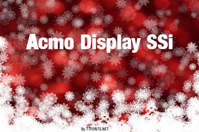 Acmo Display SSi example
