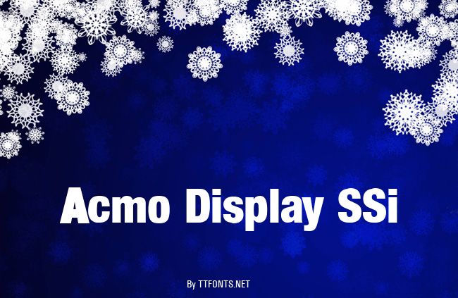 Acmo Display SSi example