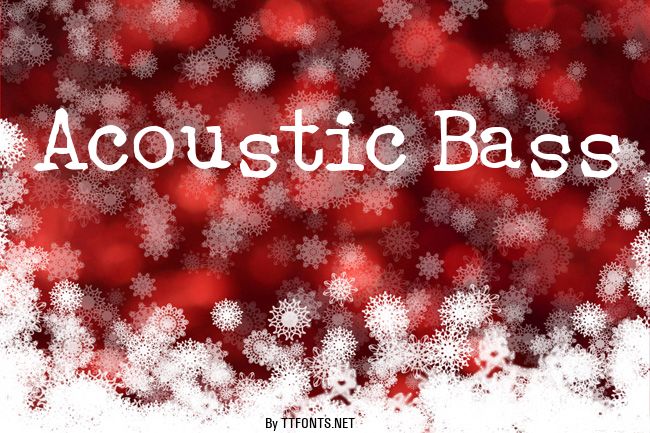 Acoustic Bass example