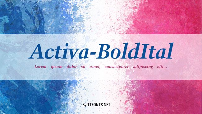 Activa-BoldItal example