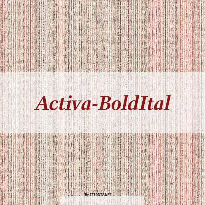 Activa-BoldItal example