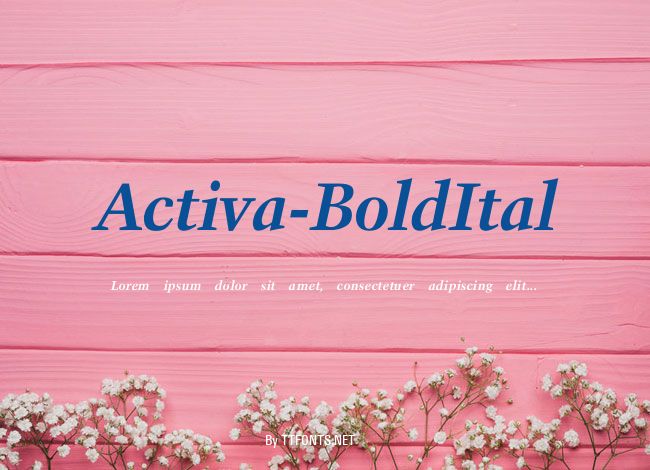 Activa-BoldItal example