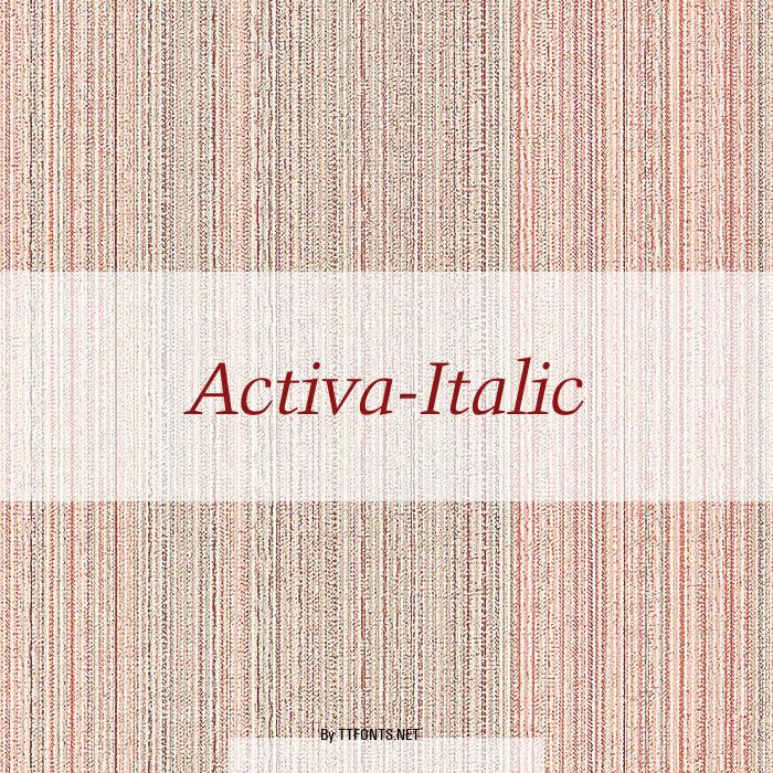 Activa-Italic example