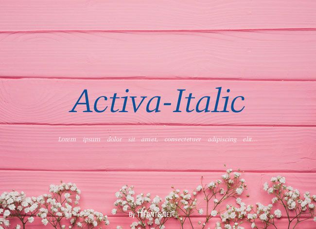 Activa-Italic example
