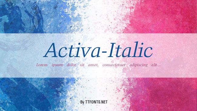 Activa-Italic example