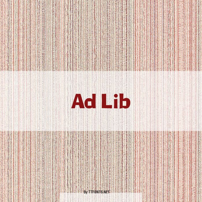Ad Lib example