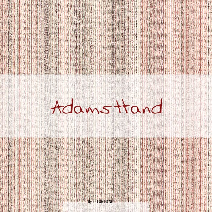 AdamsHand example