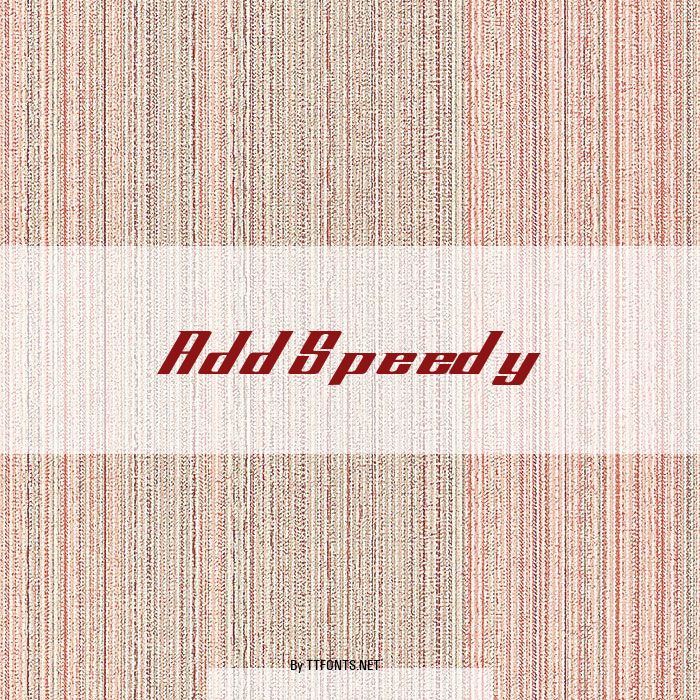 AddSpeedy example