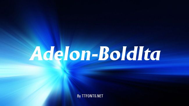 Adelon-BoldIta example
