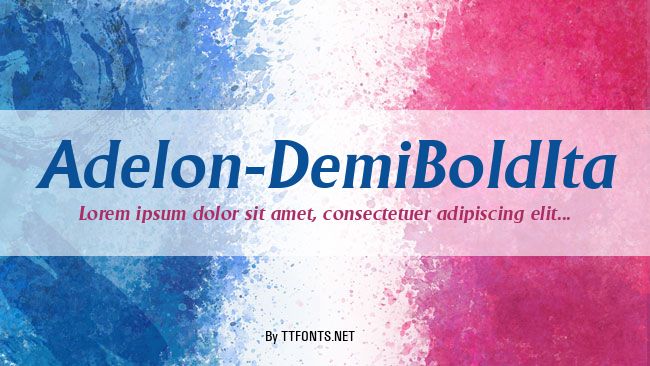 Adelon-DemiBoldIta example