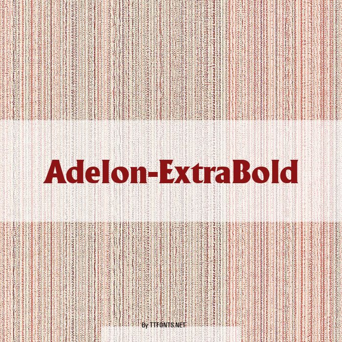 Adelon-ExtraBold example