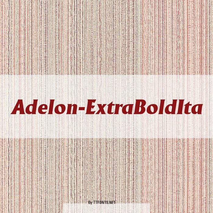 Adelon-ExtraBoldIta example