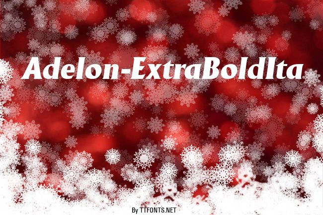Adelon-ExtraBoldIta example
