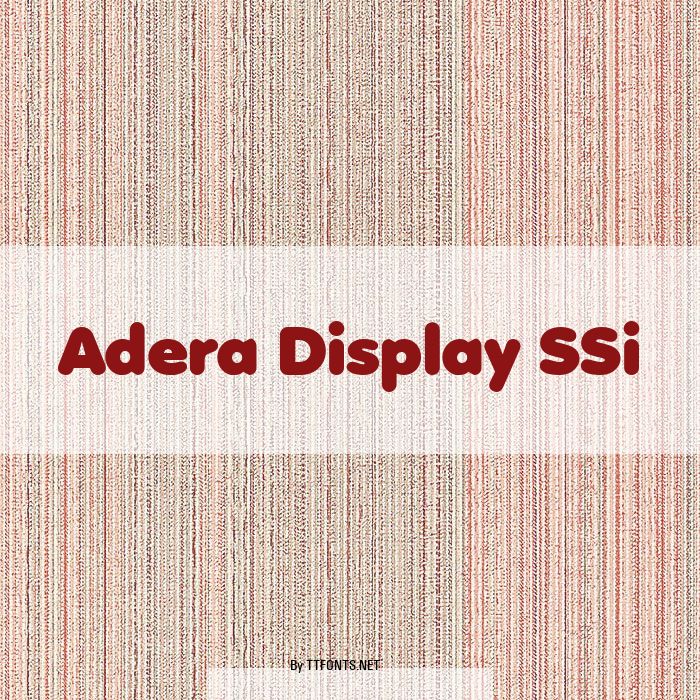 Adera Display SSi example