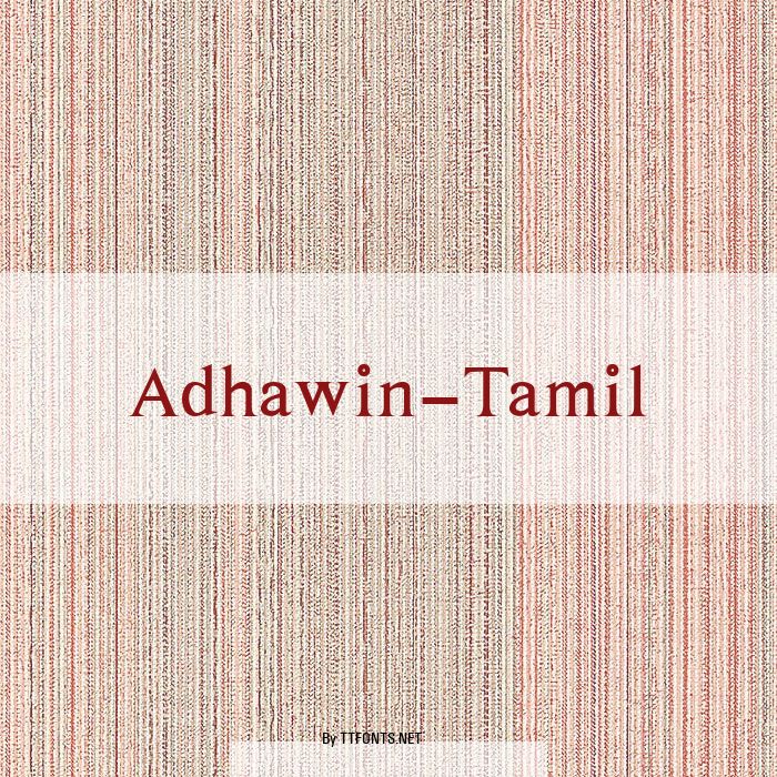 Adhawin-Tamil example