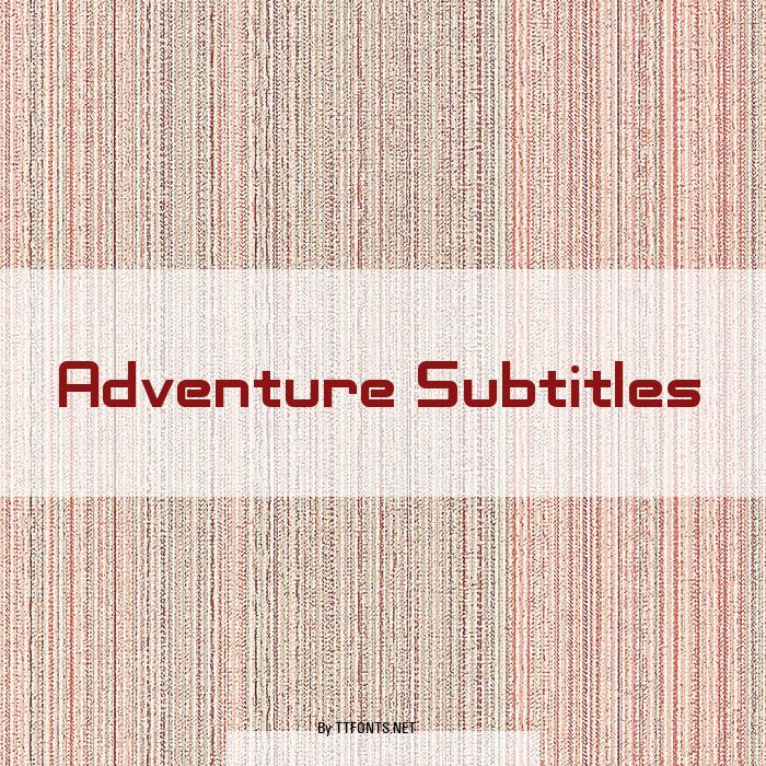 Adventure Subtitles example