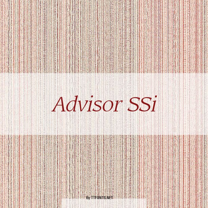 Advisor SSi example