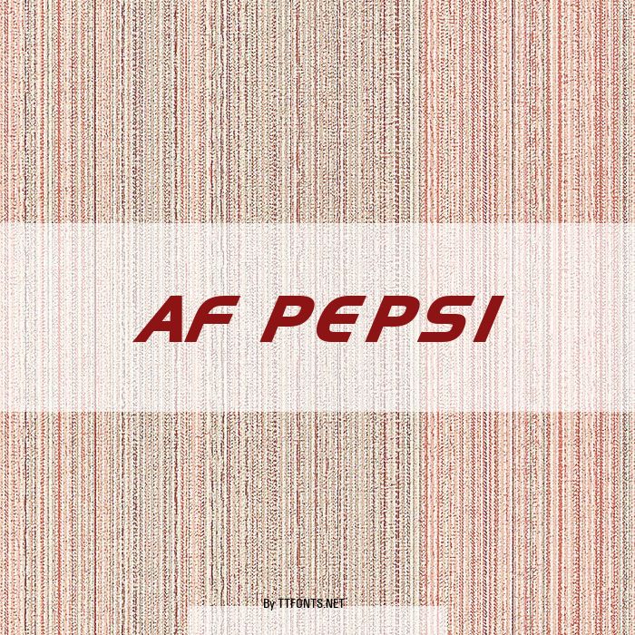 AF PEPSI example