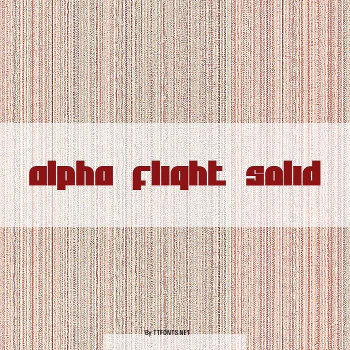 Alpha Flight Solid example