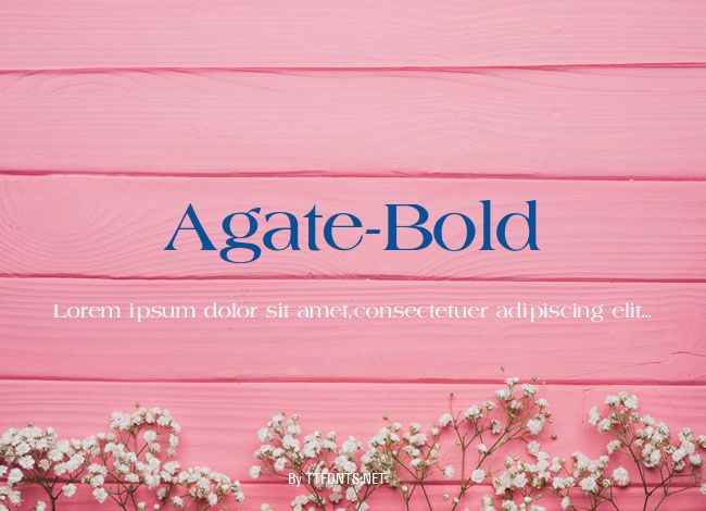 Agate-Bold example