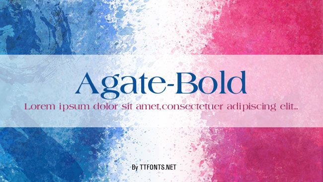 Agate-Bold example