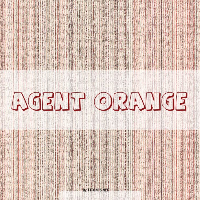 Agent Orange Regular truetype font