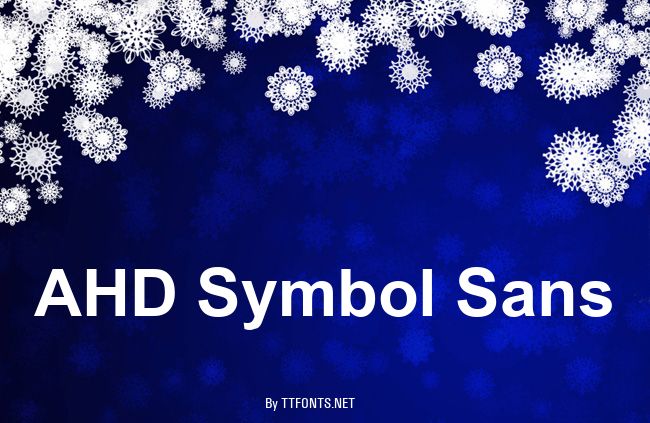 AHD Symbol Sans example