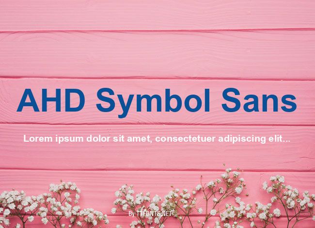 AHD Symbol Sans example