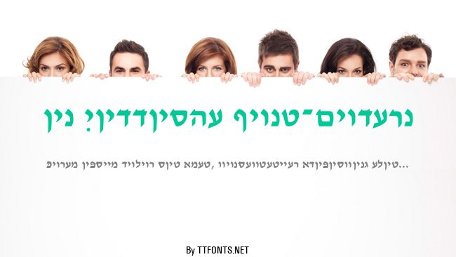 Ain Yiddishe Font-Modern example