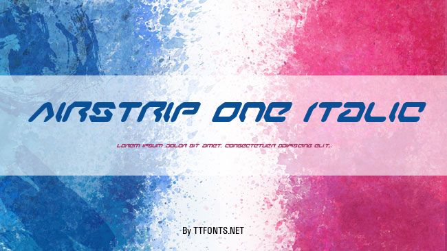 Airstrip One Italic example