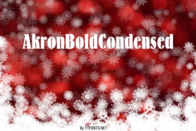 AkronBoldCondensed example